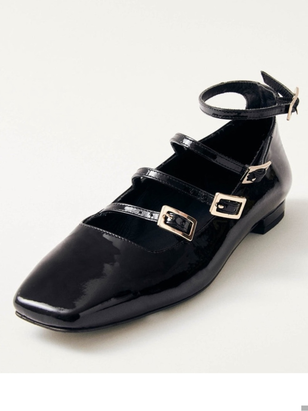 ALOHAS Luke Onix Black Leather Ballet Flats NEW - Picture 2 of 9